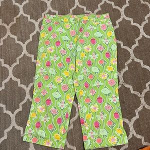 Girls Green Lilly Pulitzer Capris